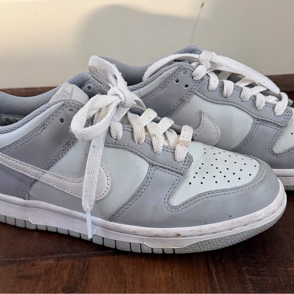 Nike Youth Gray and White Sneakers